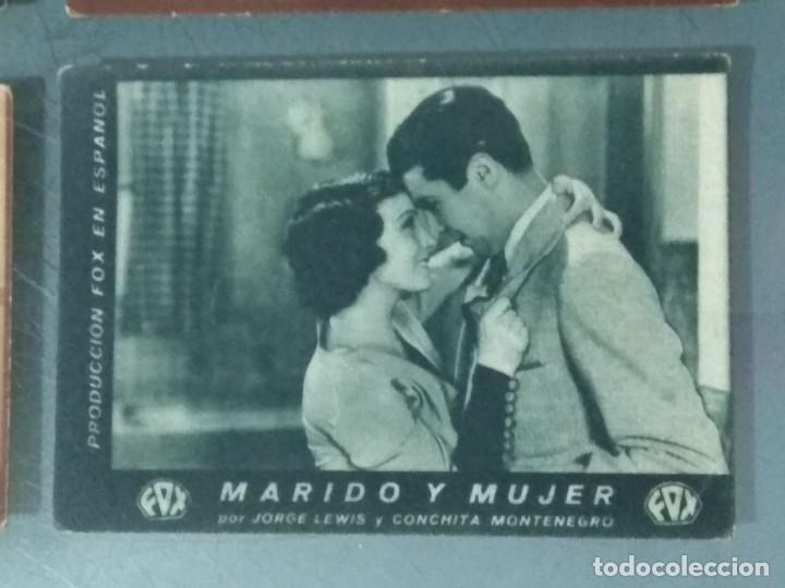 Cine: MARIDO Y MUJER. LOTE DE 4 PROGRAMAS DE CINE EN FORMATO TARJETA. - Foto 5