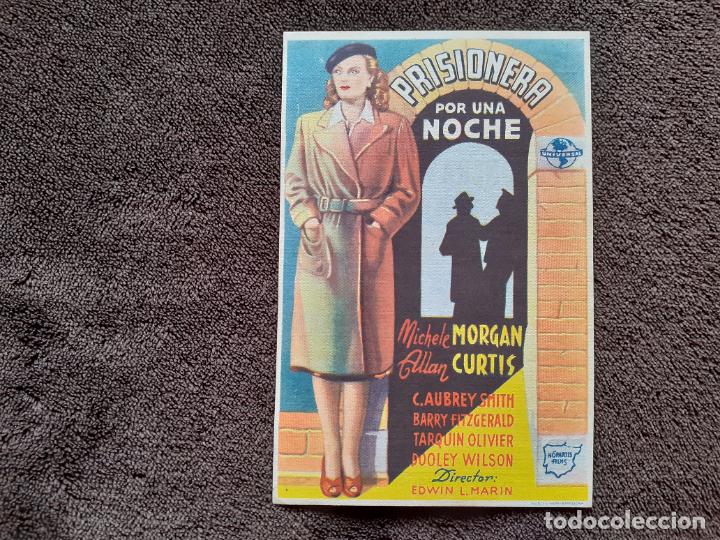  Flyers Publicitaires de films Anciens: PRISIONERA POR UNA NOCHE. PROGRAMA DE MANO CON PUBLICIDAD. CINE CENTRO ESPA&Ntilde;OL. ALLAN CURTIS.