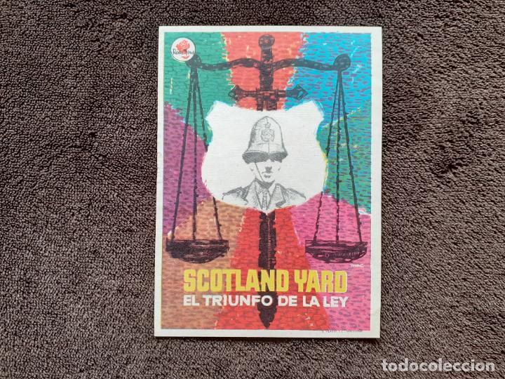 Cine: SCOTLAND YARD. EL TRIUNFO DE LA LEY. PROGRAMA DE MANO SIN PUBLICIDAD. - Foto 1