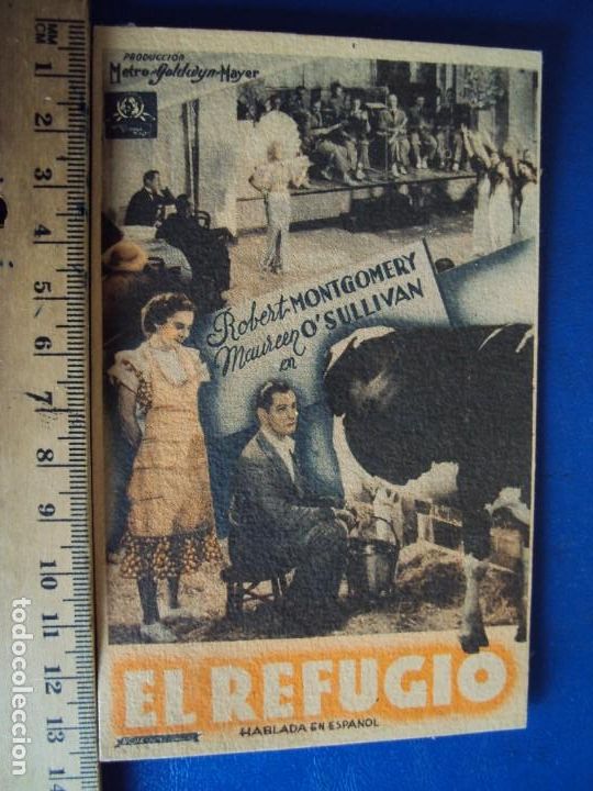 Cine: (PG-190807)PROGRAMA CINE TIPO CARTULINA EL REFUGIO -ROBERT MONTGOMERY - Foto 1
