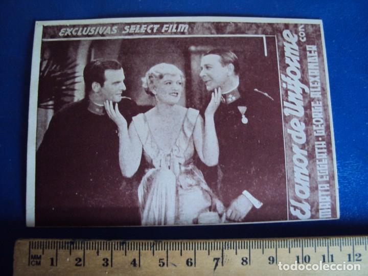 Cine: (PG-191801)EL AMOR DE UNIFORME PROGRAMA TARJETA SELECT MARTA EGGERTH - Foto 1