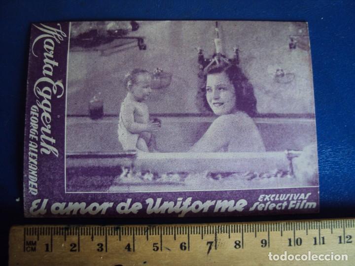 Cine: (PG-190799)EL AMOR DE UNIFORME PROGRAMA TARJETA SELECT MARTA EGGERTH - Foto 1
