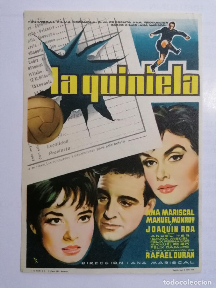 Cine: PROGRAMA DE CINE, LA QUINIELA, SIN PUBLICIDAD - Foto 1