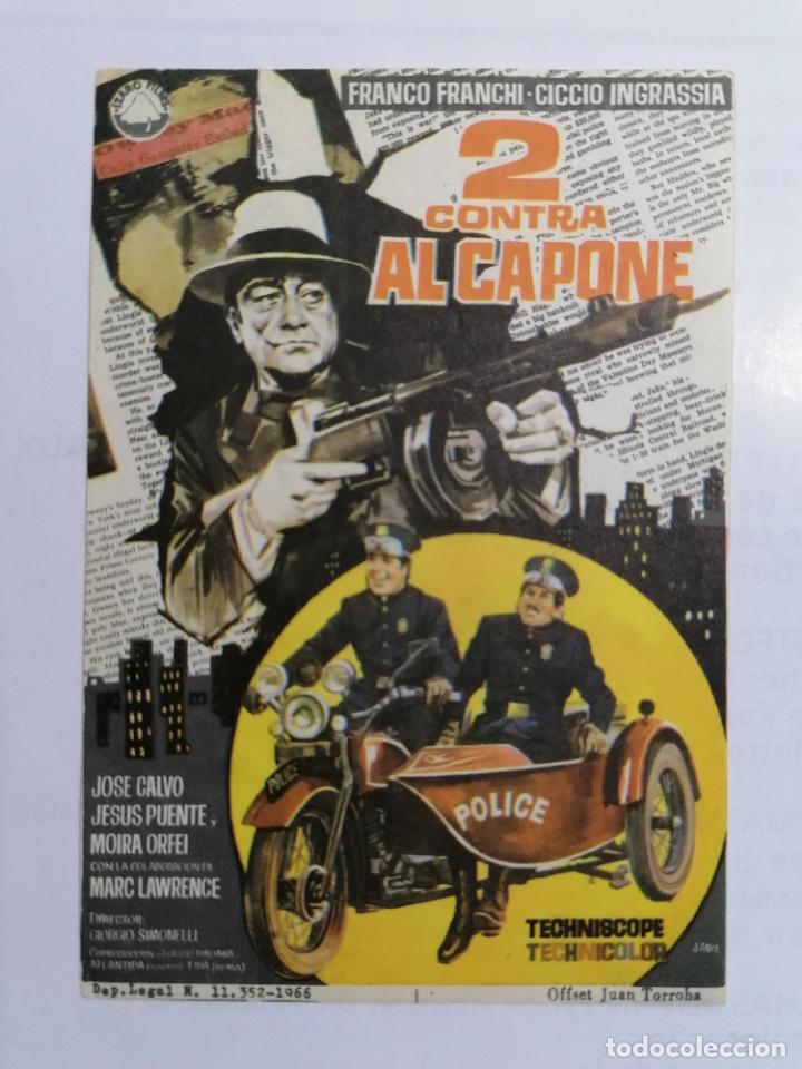 Folhetos de m&atilde;o de filmes antigos de cinema: PROGRAMA DE CINE, 2 CONTRA ALCAPONE, SIN PUBLICIDAD