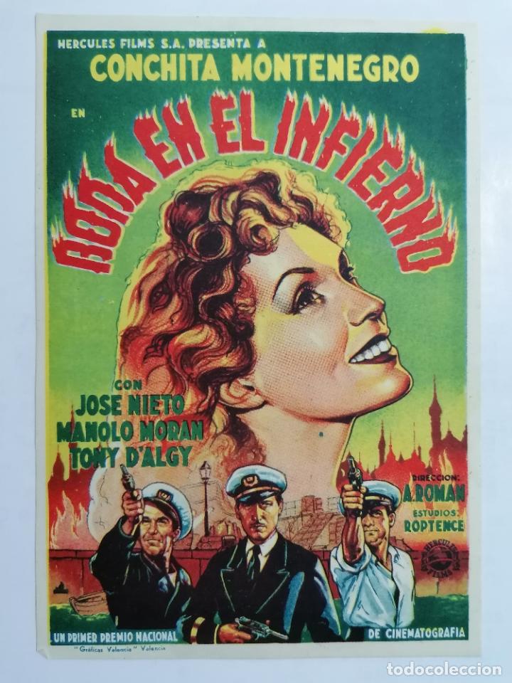 Folhetos de m&atilde;o de filmes antigos de cinema: PROGRAMA DE CINE, BODA EN EL INFIERNO, SIN PUBLICIDAD