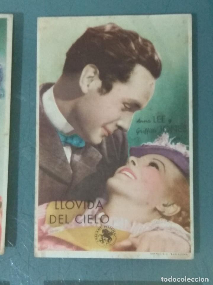 Cine: LOTE DE 4 PROGRAMAS DE CINE SENCILLOS DE LA PELICULA - LLOVIDA DEL CIELO. - Foto 4