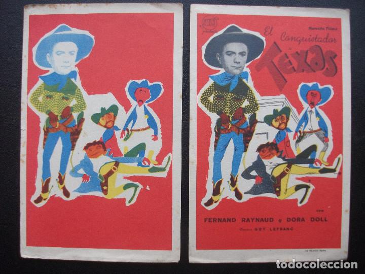 Cine: EL CONQUISTADOR DE TEXAS, DOS PROGRAMAS, UNO CON FALLO DE IMPRENTA - Foto 1