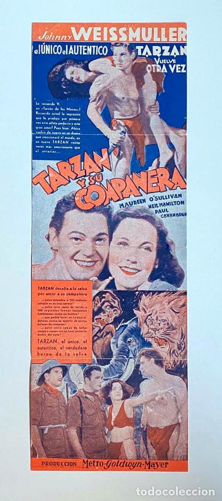 Cine: TARZAN Y SU COMPA&Ntilde;ERA. PROGRAMA TR&Iacute;PTICO ORIGINAL. M.G.M. - Foto 1