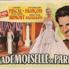 Cine: PN - PROGRAMA DE CINE - MADEMOISELLE DE PARIS - JEAN PIERRE AUMONT - CINE PALAFOX (ZARAGOZA) - 1955.