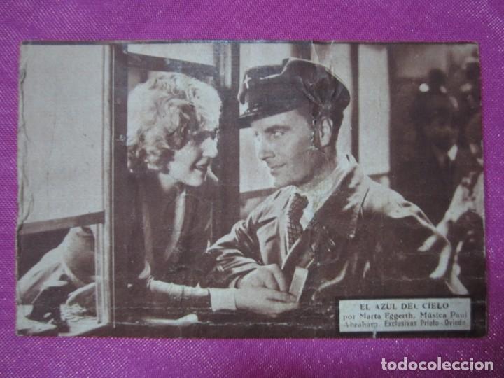 Cine: EL CIELO AZUL MARTA EGGERTH PROGRAMA DE CINE TARJETA C25 1 - Foto 1