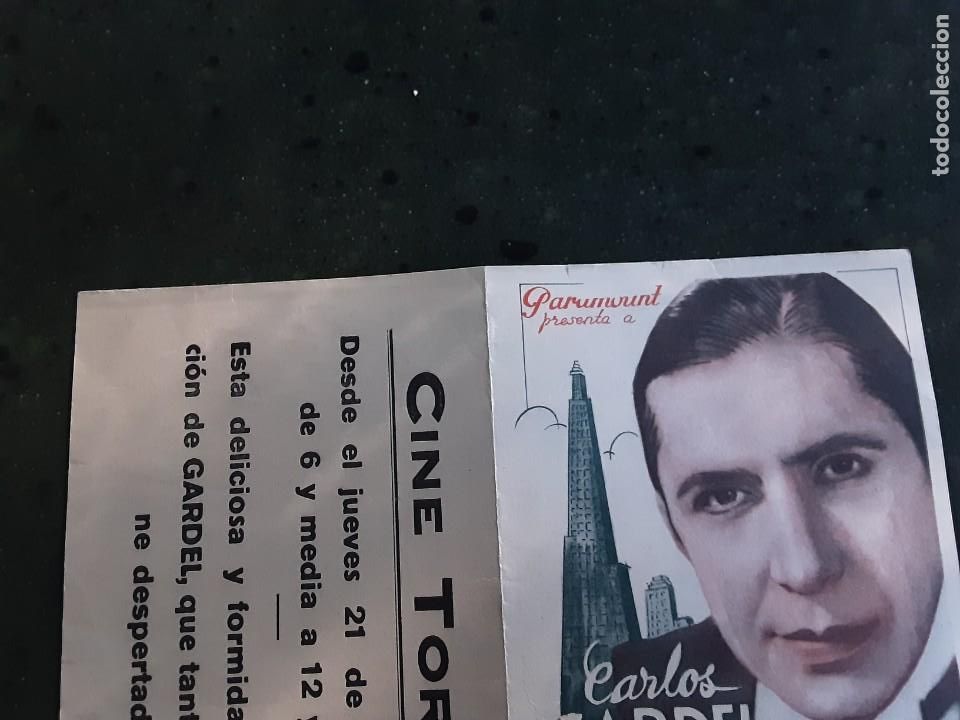 Cine: TANGO EN BROADWAY, CARLOS GARDEL, PROGRAMA DOBLE PARAMOUNT 1936 - Foto 3