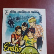  Foglietti di film di film antichi di cinema: EMILIO Y LOS DETECTIVES CON PUBLICIDAD CINE ALKAZAR MÁLAGA. Lote 233270415
