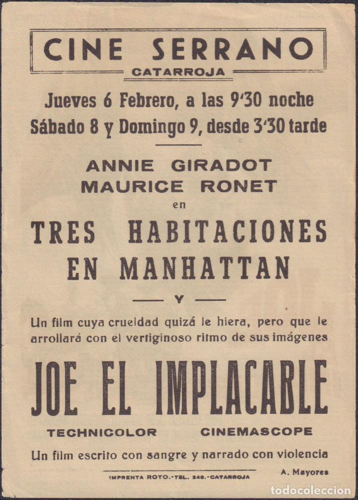 Cine: Programa sencillo de JOE, EL IMPLACABLE (1966) - Cine Serrano de Catarroja - Foto 2