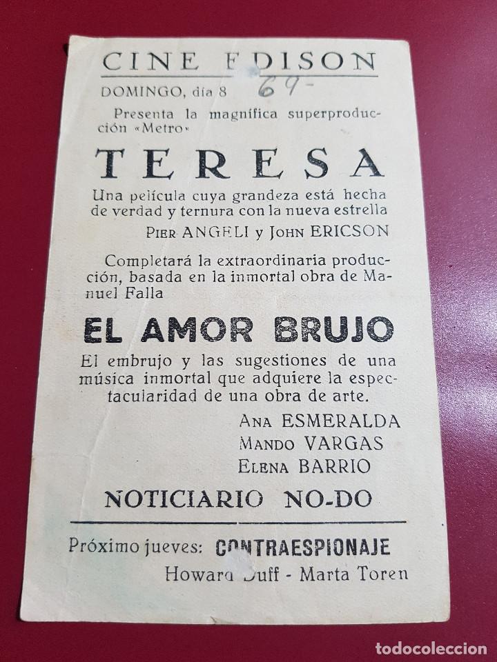 Cine: PROGRAMA DE MANO - TERESA LA HISTORIA DE UNA NOVIA - Foto 2