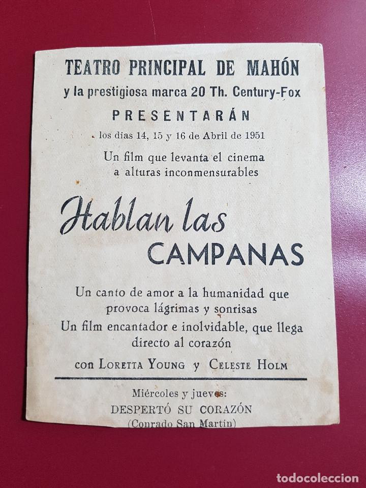 Cine: PROGRAMA DE MANO - HABLAN LAS CAMPANAS - Foto 2