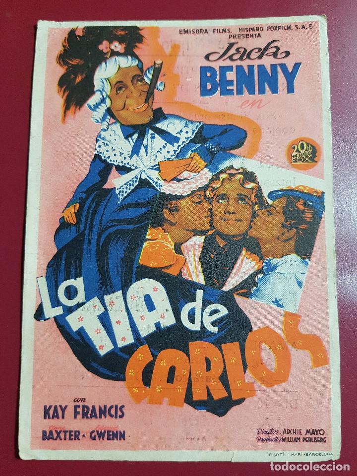 Cine: PROGRAMA DE MANO - LA TIA DE CARLOS - Foto 1
