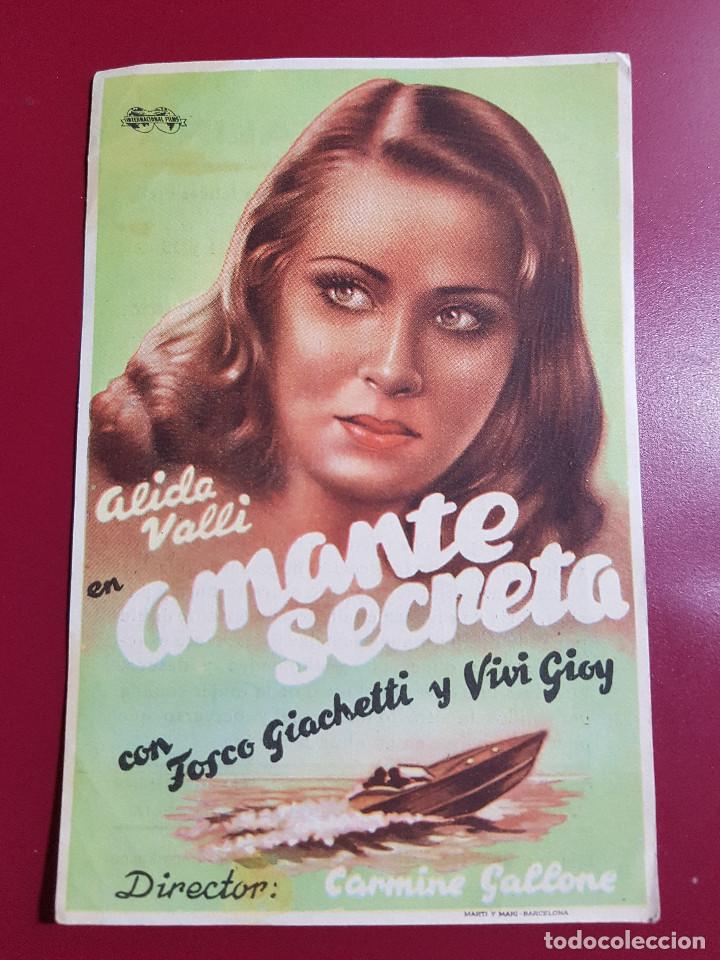 Cine: PROGRAMA DE MANO - AMANTE SECRETO - Foto 1
