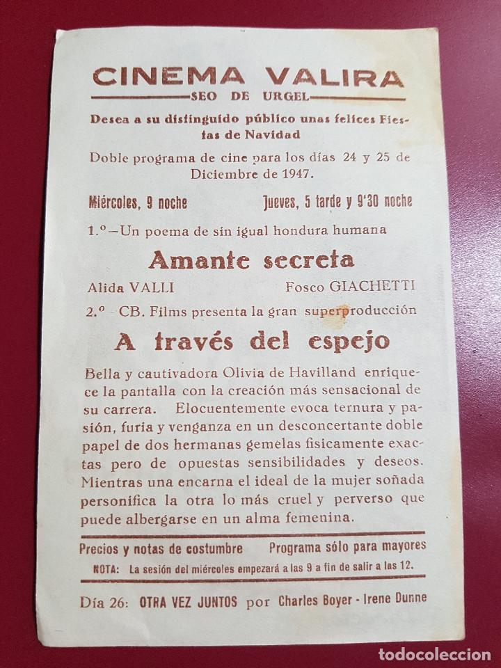 Cine: PROGRAMA DE MANO - AMANTE SECRETO - Foto 2
