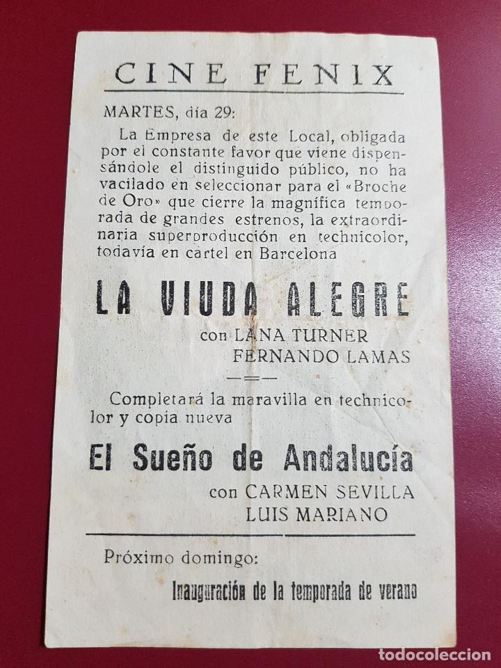 Cine: PROGRAMA DE MANO - LA VIUDA ALEGRE - Foto 2