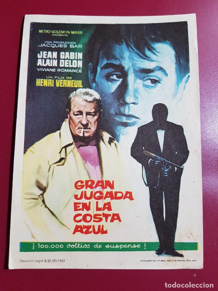 Cine: PROGRAMA DE MANO - GRAN JUGADA EN LA COSTA AZUL - Foto 1