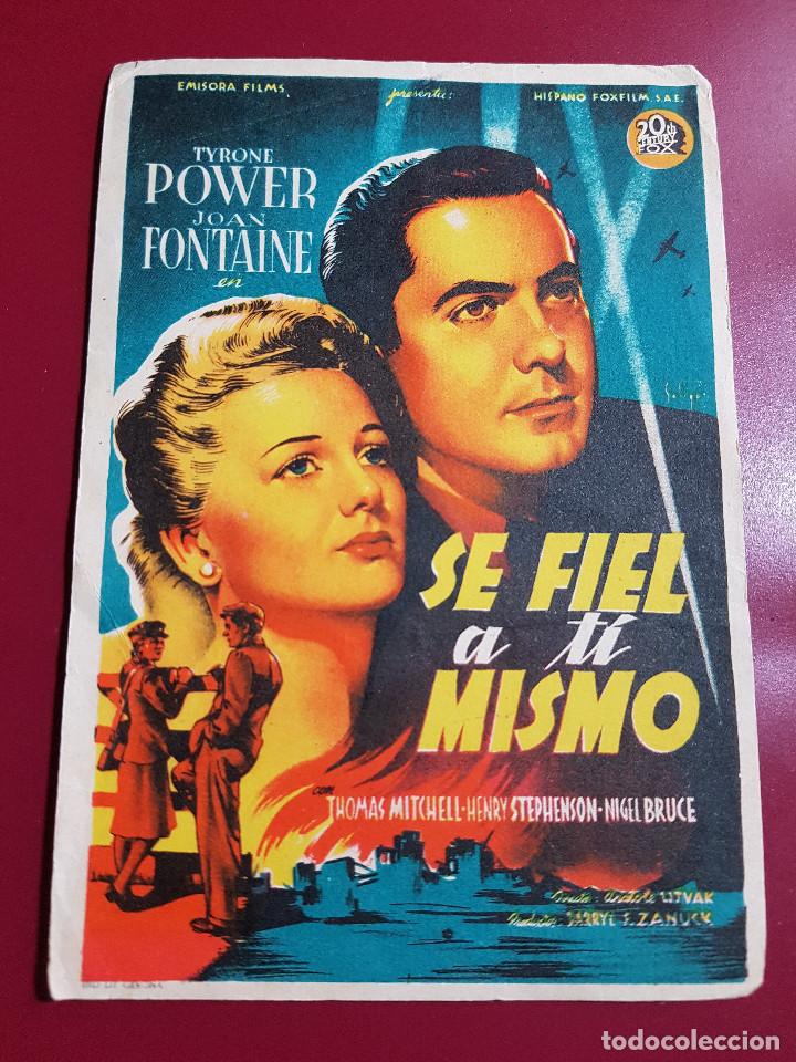 Cine: PROGRAMA DE MANO - SE FIEL A TI MISMO - Foto 1