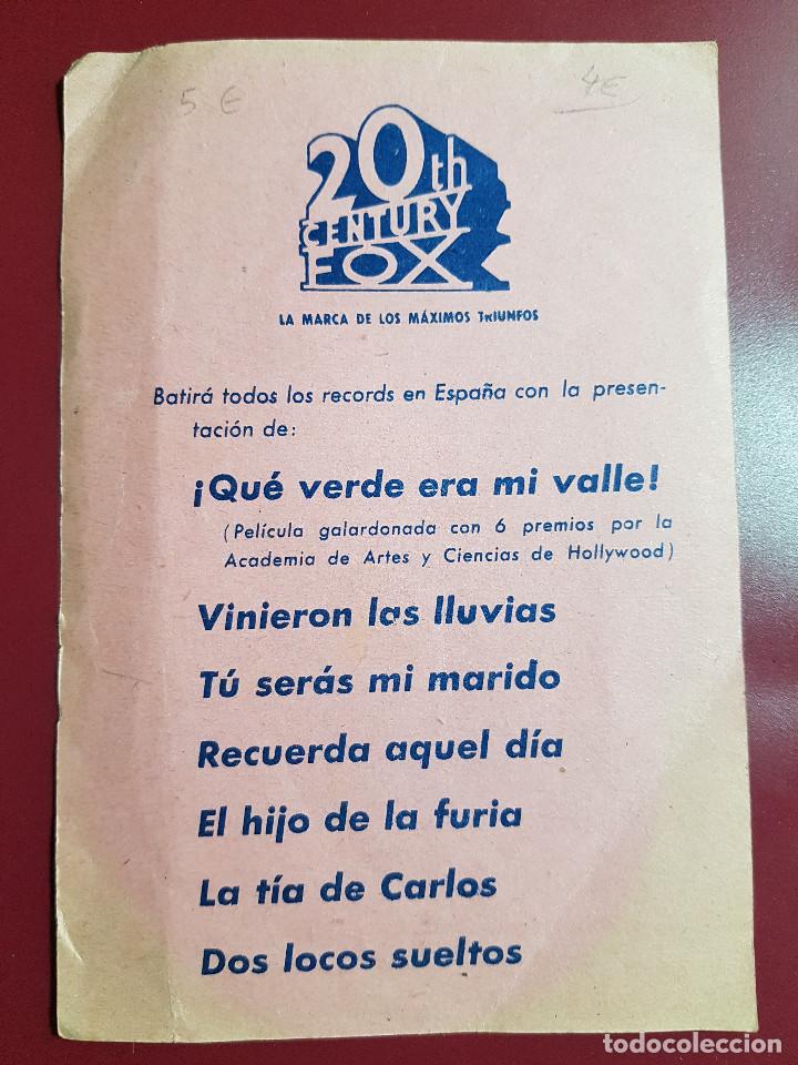 Cine: PROGRAMA DE MANO - EL SIGNO DEL ZORRO - Foto 2