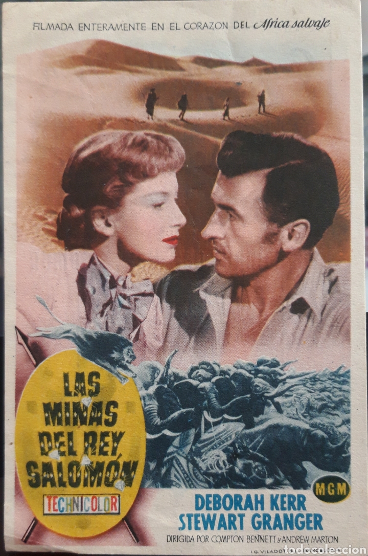 Cine: FOLLETO PEL&Iacute;CULA: LAS MINAS DEL REY SALOM&Oacute;N