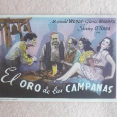 Cine: EL ORO DE LAS CAMPANAS. DONALD WOODS, GLORIA WARREN, SHIRLEY O'HARA. Lote 234288115