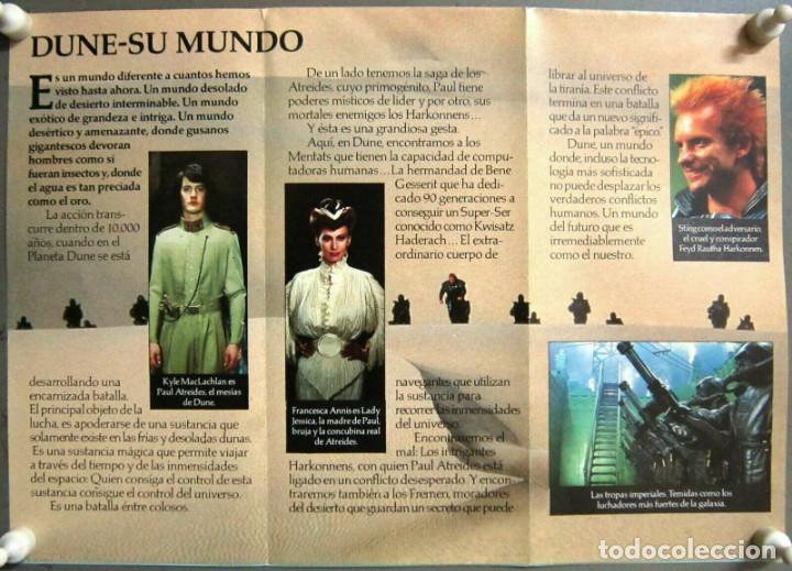 Cine: PTEB 057 DUNE PROGRAMA TRIPLE DESPLEGABLE DAVID LYNCH STING KYLE MACLACHLAN SCI-FI - Foto 2