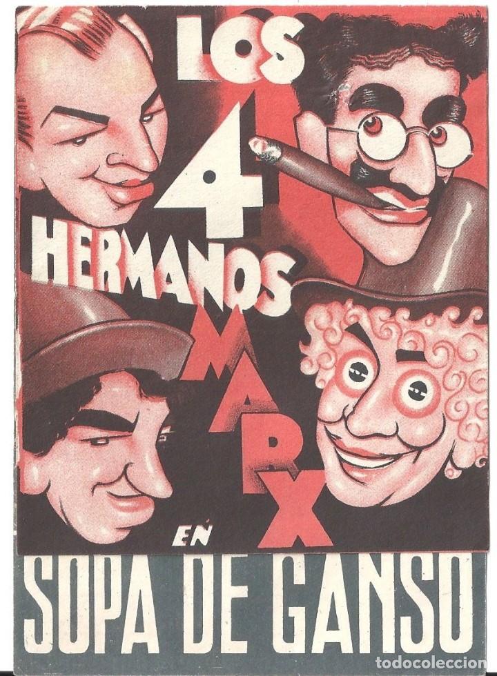 Cine: PTEB 067 SOPA DE GANSO PROGRAMA DOBLE PARAMOUNT HERMANOS MARX - Foto 1