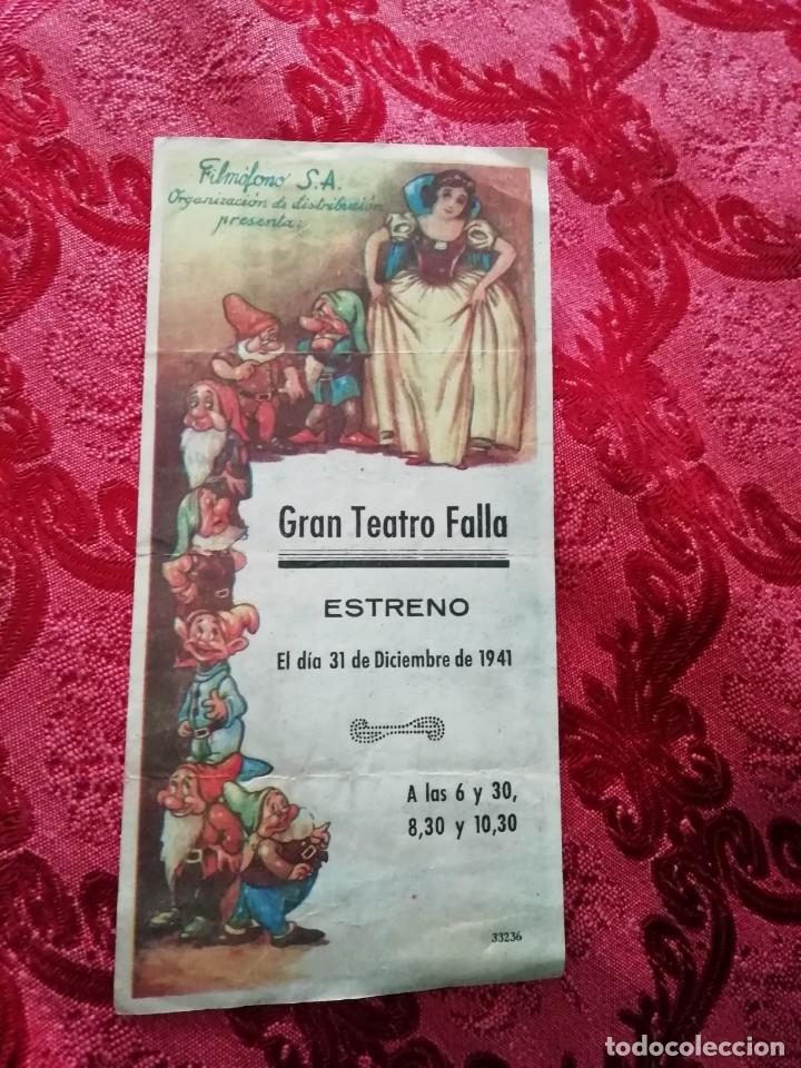 Cine: Programa simple blancanieves y los siete enanitos 1941 teatro falla cadiz - Foto 1