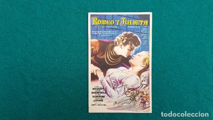 Cine: PROGRAMA DE MANO CINE - ROMEO Y JULIETA - DIR: RENATO CASTELLANI (SIN CINE AL DORSO)