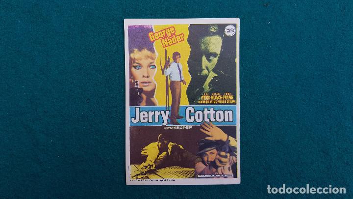 Cine: PROGRAMA DE MANO CINE - JERRY COTTON (1966) DIR: HARALD PHILIPP (SIN CINE AL DORSO) - Foto 1