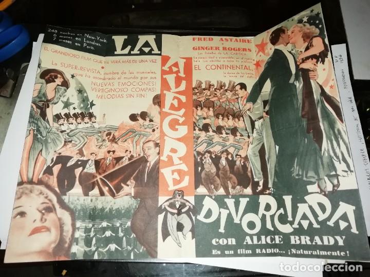 Cine: Programa extensible la alegre divorciada cine Gades C&aacute;diz 1936 - Foto 4