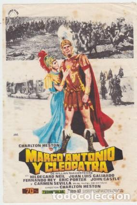 Cine: MARCO ANTONIO Y CLEOPATRA