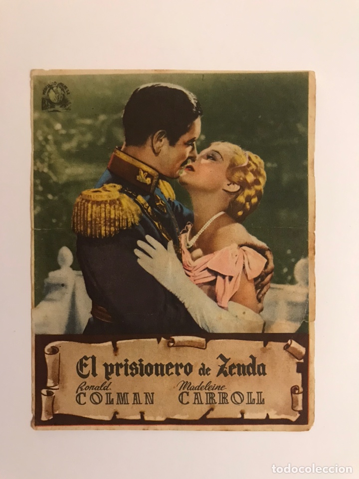 Cine: Teatro casares, Castellon. Folleto de Mano. EL PRISIONERO DE ZENDA. Aventuras (h.940?)