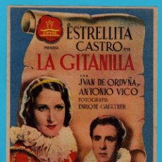 Cine: LA GITANILLA. TEATRO APOLO, VALLS. ESTRELLITA CASTRO, JUAN DE ORDUÑA. DIR. FERNANDO DELGADO, 1940.. Lote 237157125