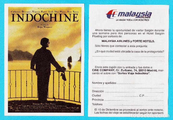  Foglietti di film di film antichi di cinema: INDOCHINE, INDOCHINA. CATHERINE DENEUVE, VINCENT PEREZ. DIR. REGIS WARGNIER, 1992.