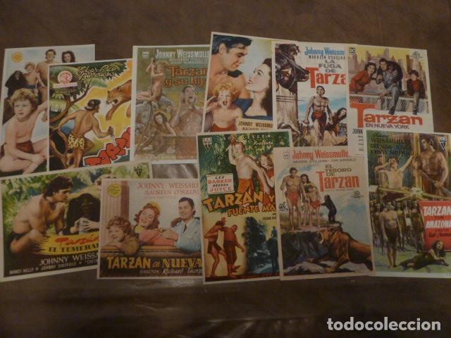 Folhetos de m&atilde;o de filmes antigos de cinema: 11 PROGRAMAS DE CINE DE TARZAN