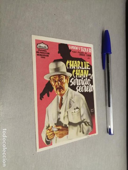  Flyers Publicitaires de films Anciens: CHARLIE CHAN EN EL SERVIVIO SECRETO / SIDNEY TOLER / PROGRAMA DE MANO SIN PUBLICIDAD