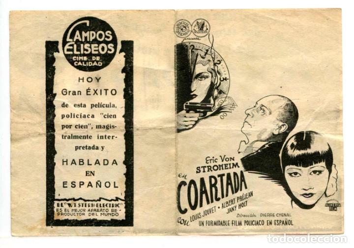 Cine: COARTADA, con Eric Von Stroheim. - Foto 1