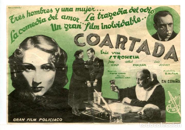 Cine: COARTADA, con Eric Von Stroheim. - Foto 2