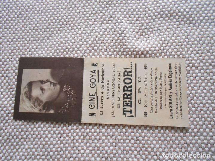 Cine: folleto de cine de pelicula titulo -terror - Foto 1