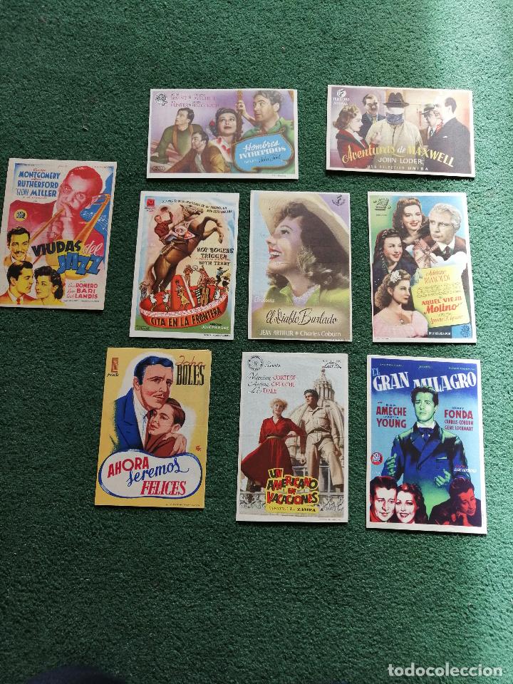 Cine: Estampas programas de cine a&ntilde;os 40. 9 unidades - Foto 1
