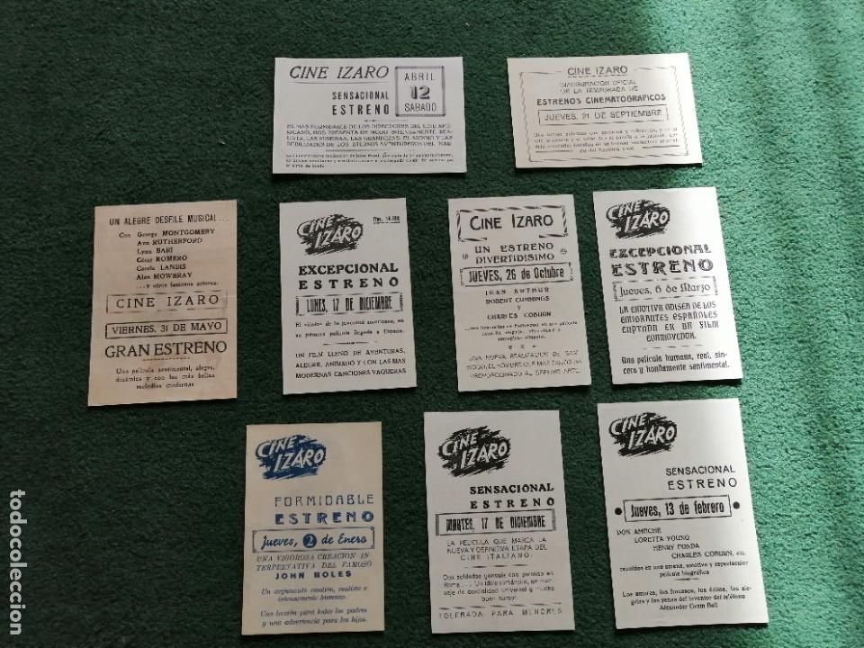 Cine: Estampas programas de cine a&ntilde;os 40. 9 unidades - Foto 2