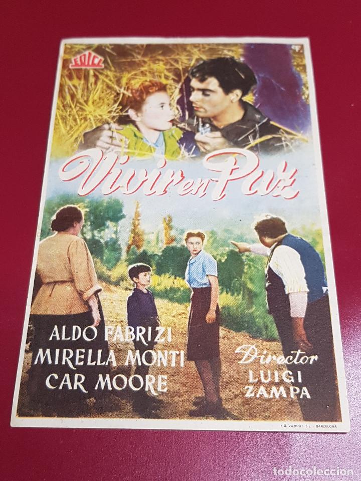 Cine: PROGRAMA DE MANO - VIVIR EN PAZ - Foto 1