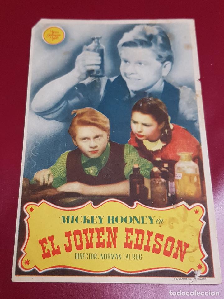 Cine: PROGRAMA DE MANO - EL JOVEN EDISON - Foto 1