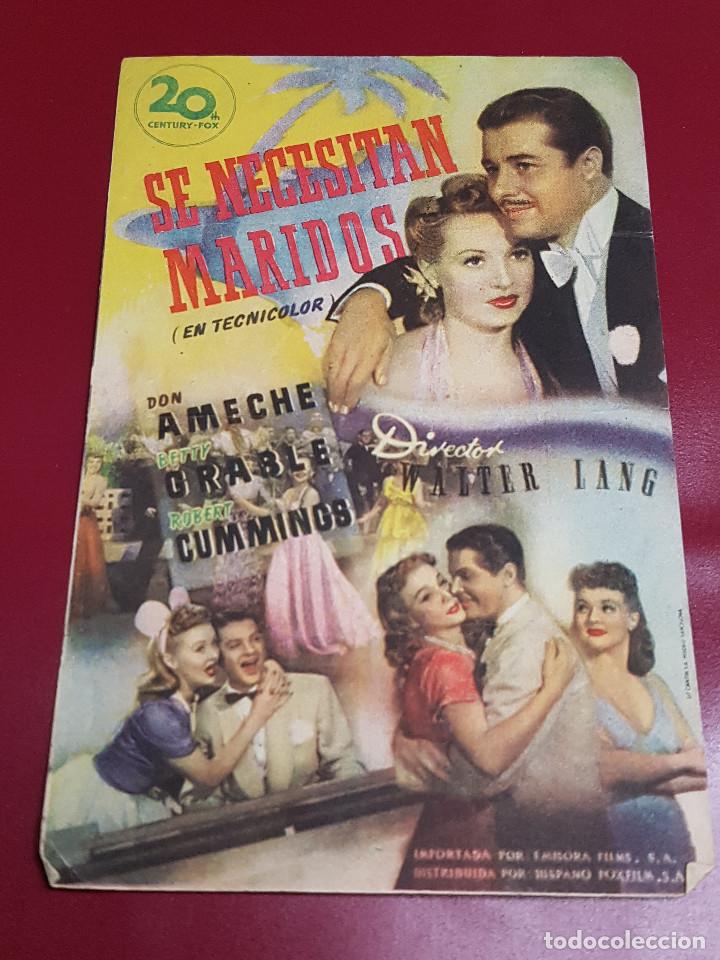 Cine: PROGRAMA DE MANO - SE NECESITAN MARIDOS - Foto 1
