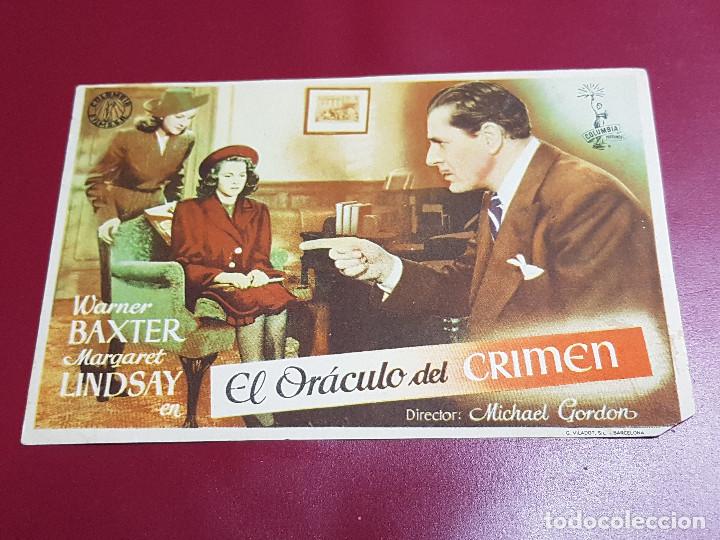 Cine: PROGRAMA DE MANO - EL ORACULO DEL CRIMEN - Foto 1
