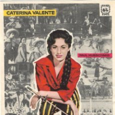 Cine: PN - PROGRAMA DE CINE - TÚ ERES MÚSICA - CATERINA VALENTE - GRAN ALBENIZ (MÁLAGA) - 1958.